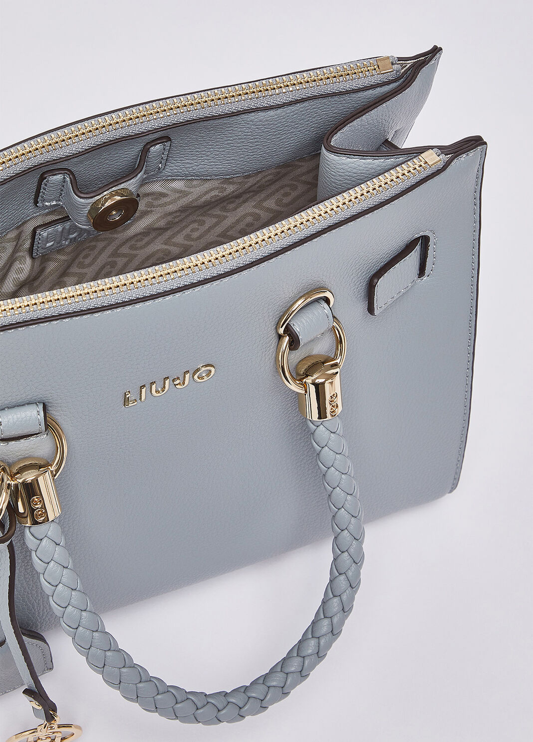 Borsa satchel piccola con charms azzurro Liu Jo - large image number 6