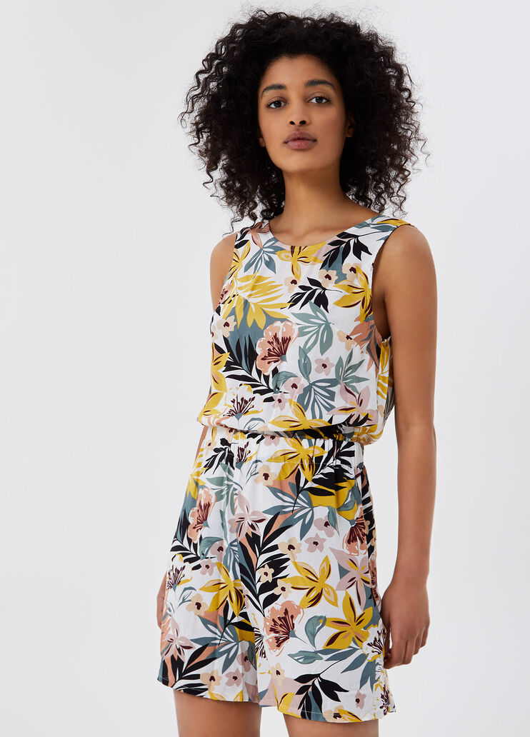 Short jumpsuit with print Tropical green Liu Jo - large image number 0