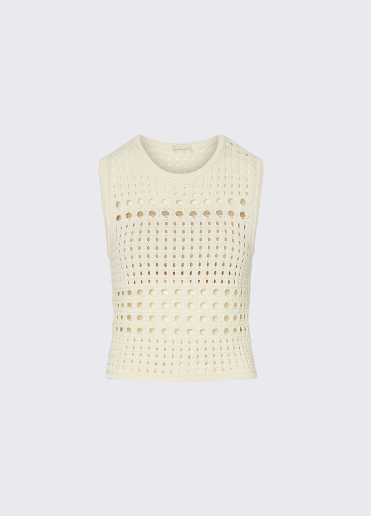 H&auml;keltop Wollwei&szlig; Liu Jo - medium