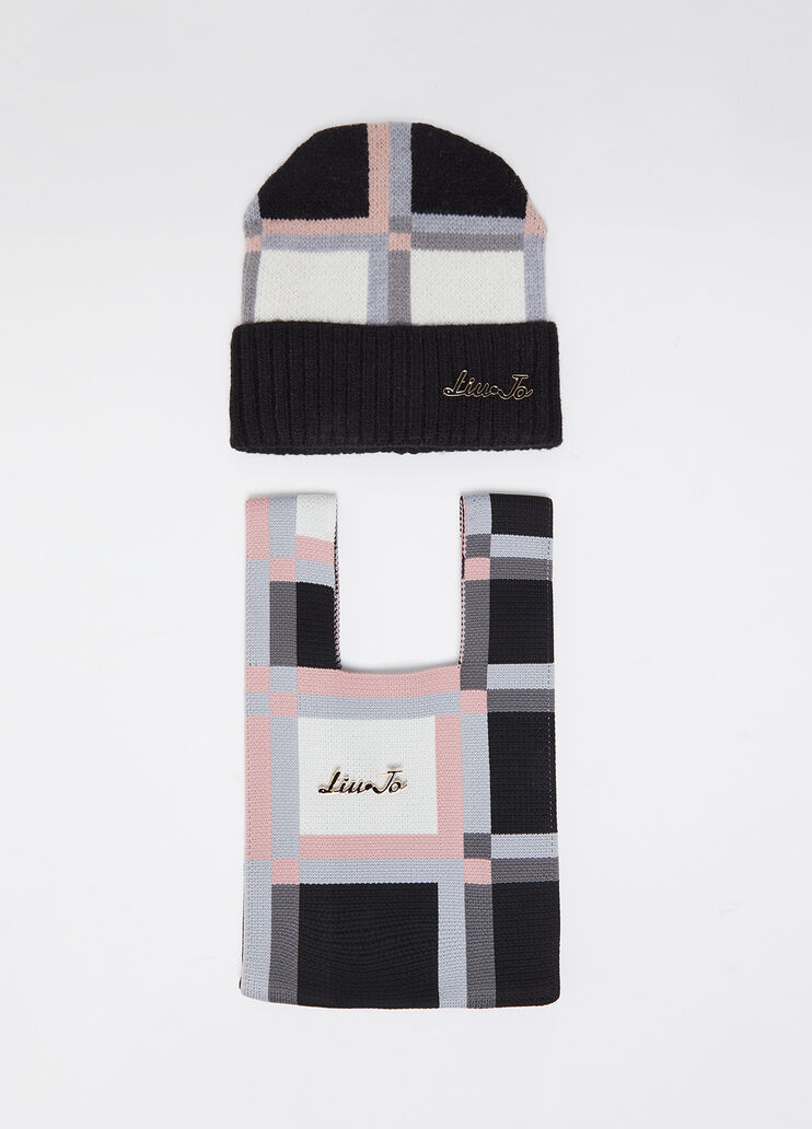 Matching beanie hat and bag black Liu Jo - medium Matching beanie hat and bag black Liu Jo - medium