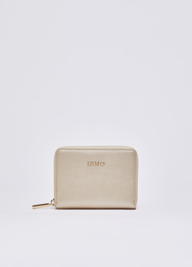 Small zip-around wallet light beige Liu Jo - medium