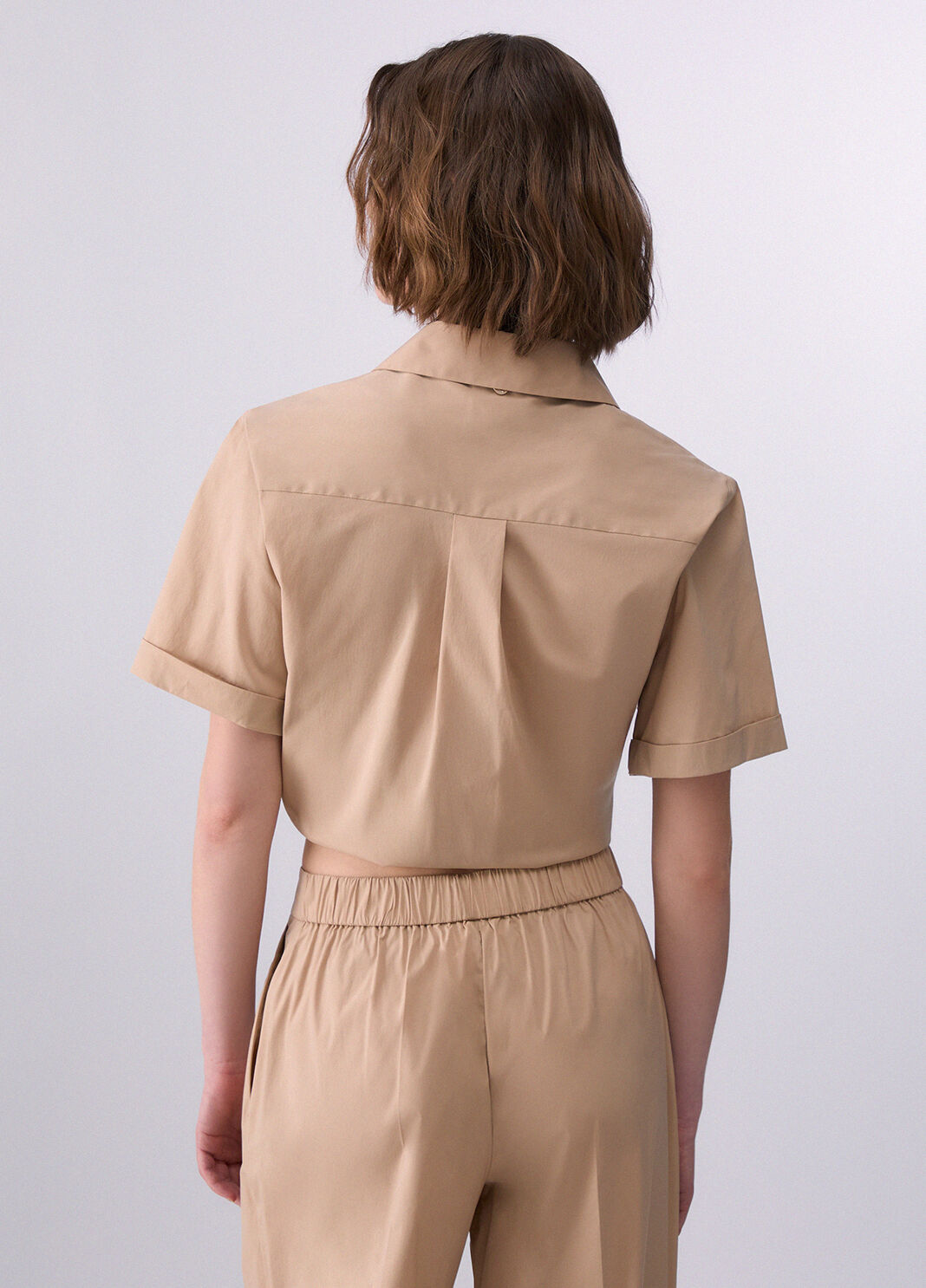 Shirt with knot cappuccino Liu Jo - large image number 1