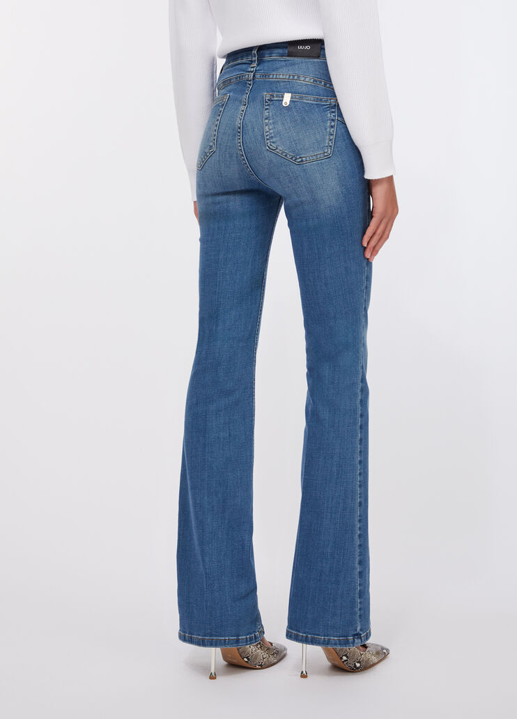 Bottom-Up-Flare-Jeans Dunkles Denimblau Liu Jo - large image number 1