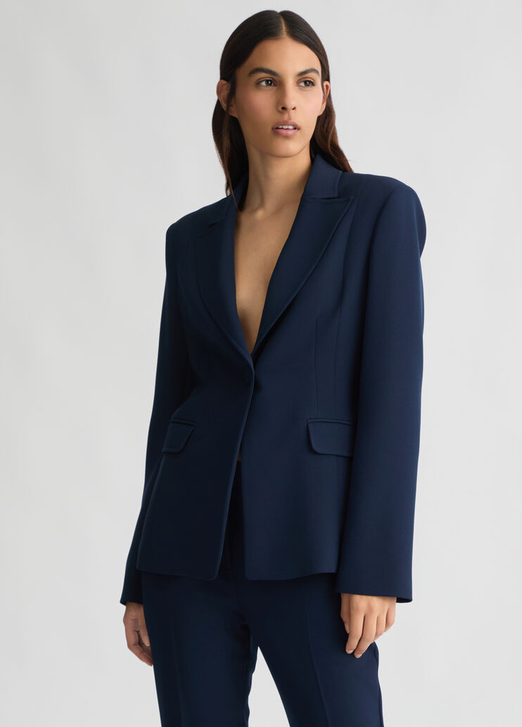 Cady crepe blazer blue Liu Jo - medium Cady crepe blazer blue Liu Jo - medium