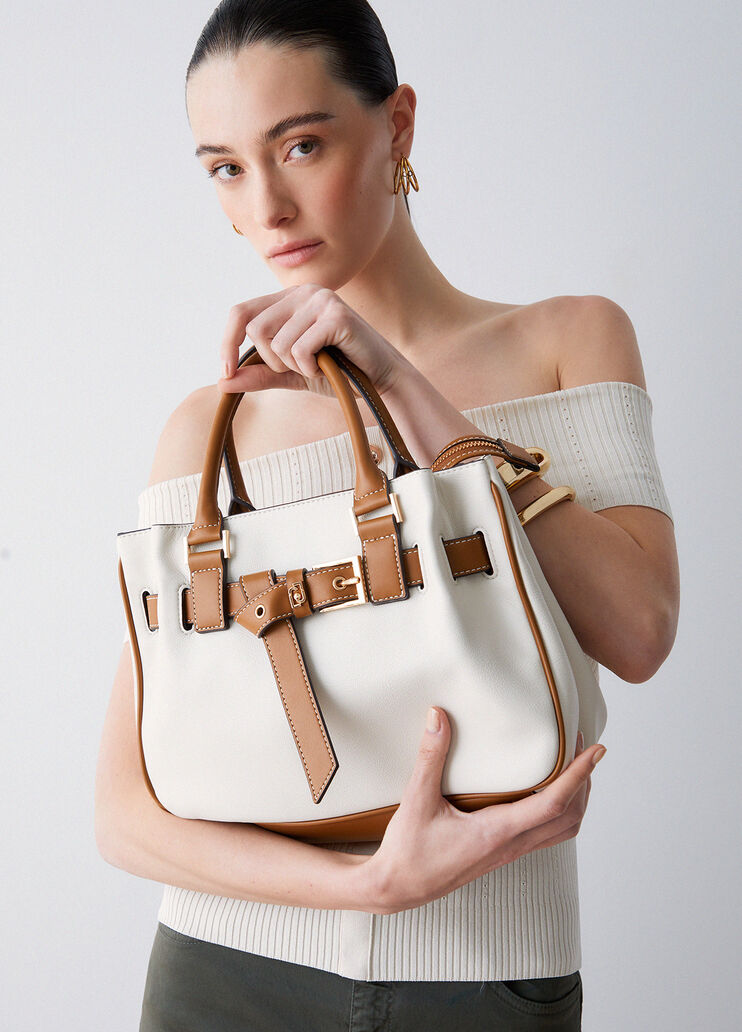 Kleine Tasche mit Schnalle Creme Liu Jo - medium