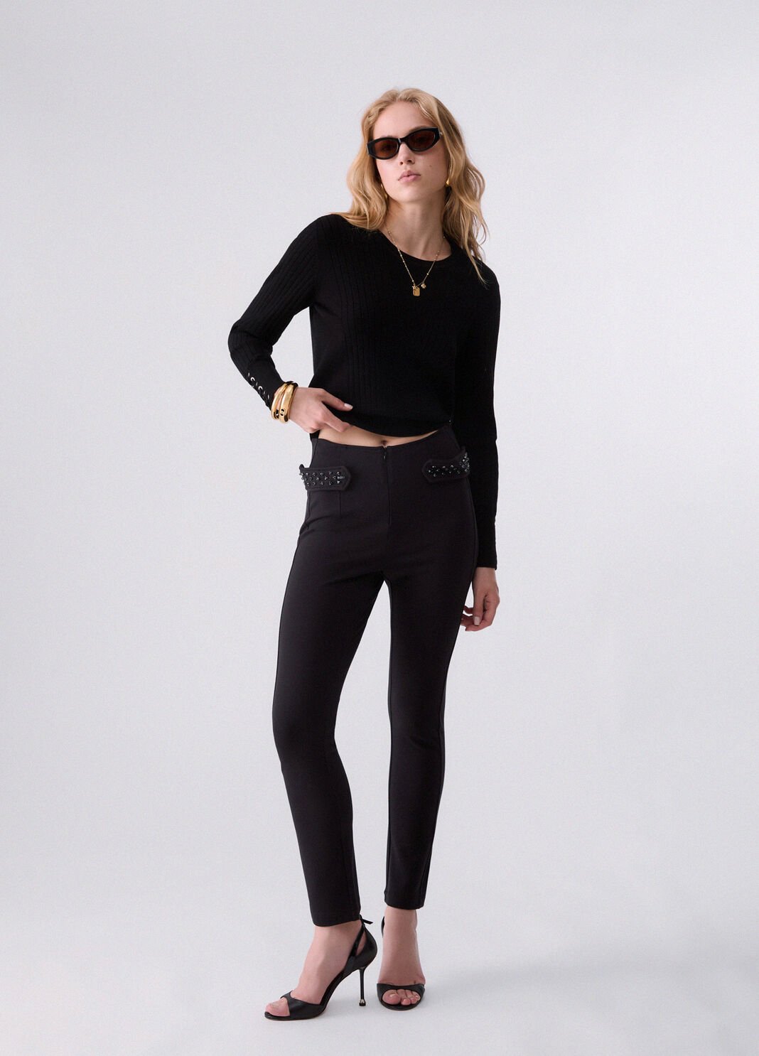 Sweater with Laces black Liu Jo - large image number 5