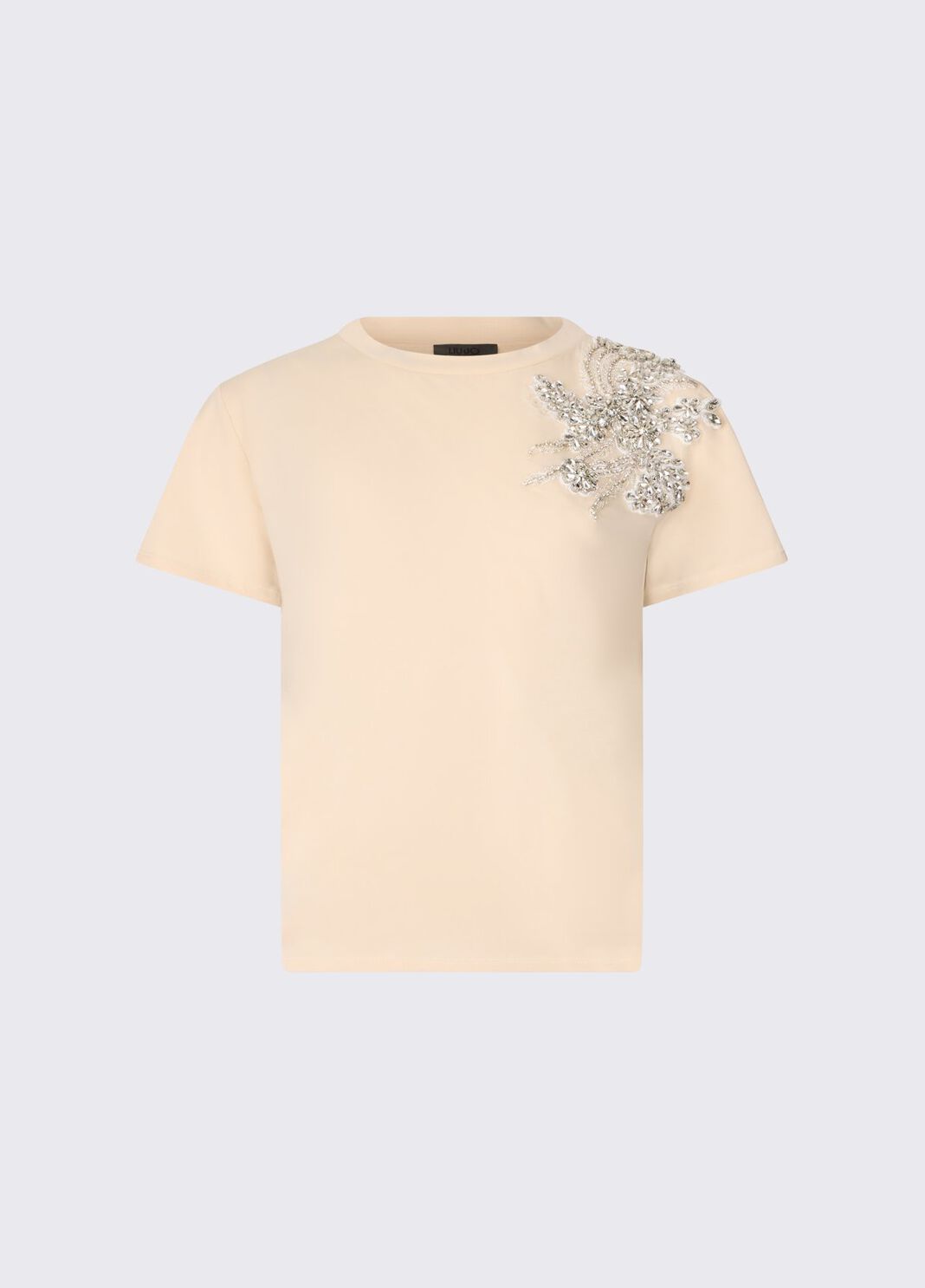 T-Shirt mit Schmuckstickerei Beige Liu Jo - large image number 6