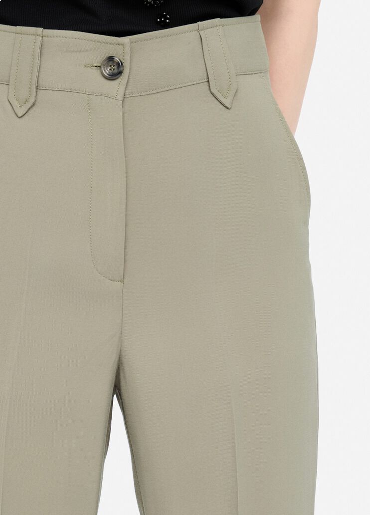 Straight gabardine trousers asparagus Liu Jo - large image number 2