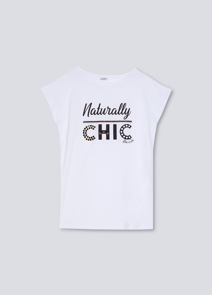 Eco-friendly maxi T-shirt white Liu Jo - large image number 4 Eco-friendly maxi T-shirt white Liu Jo - large image number 4