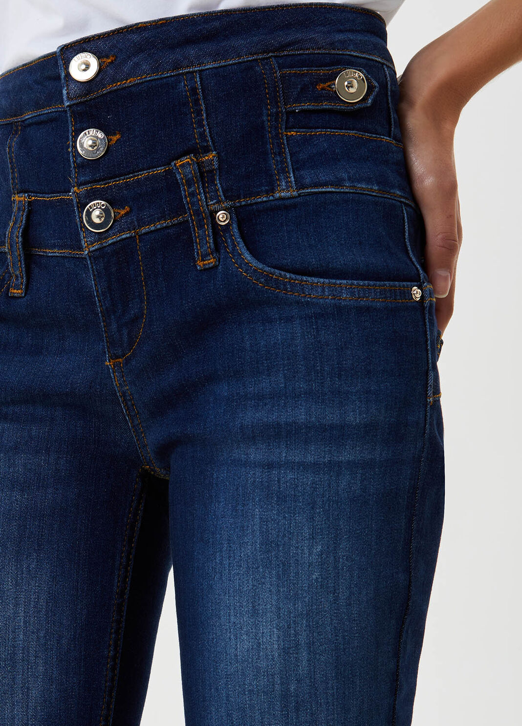 Skinny jeans with button fly Blue Liu Jo - large image number 2