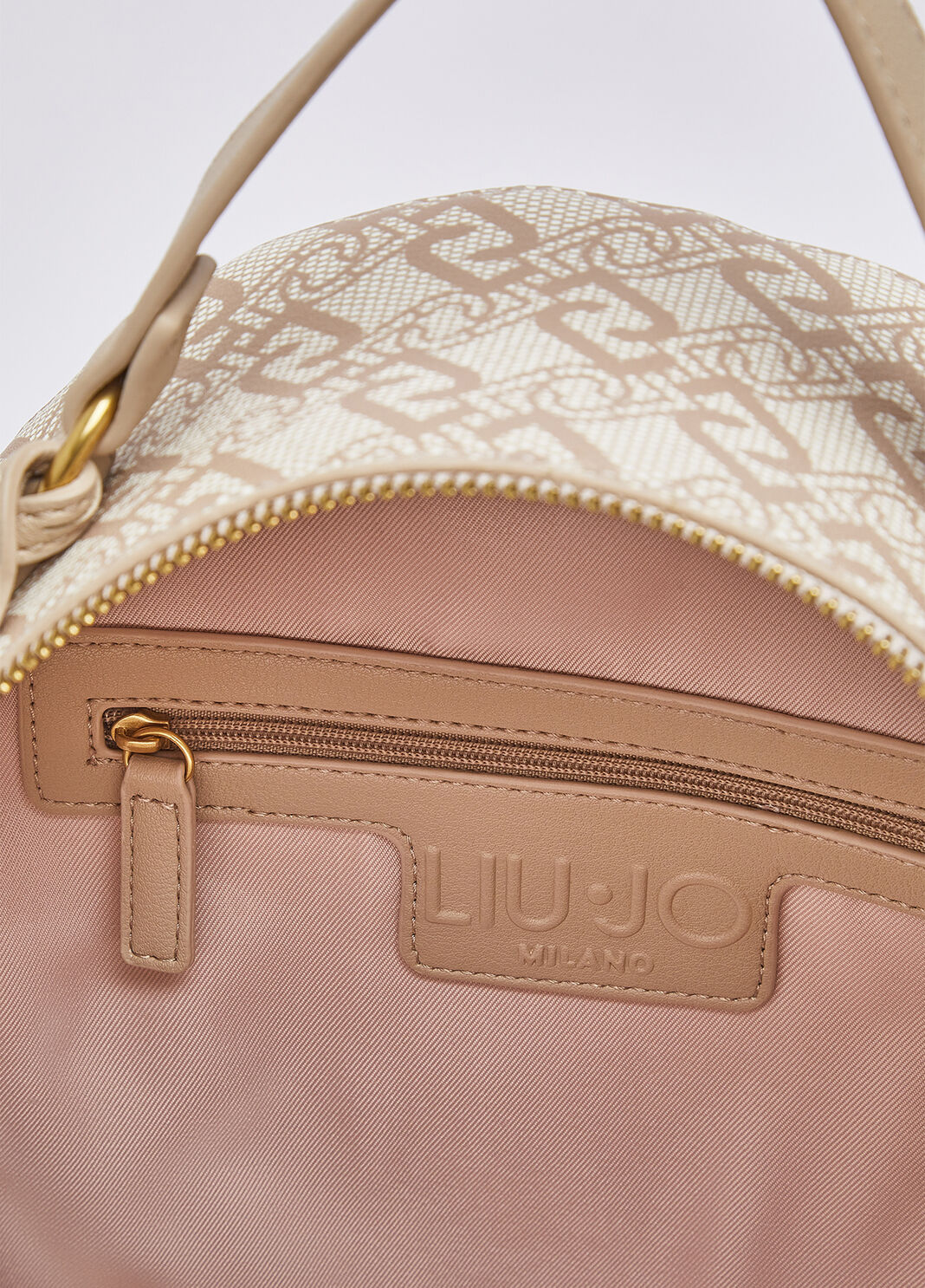 Rucksack with monogram print beige Liu Jo - large image number 5