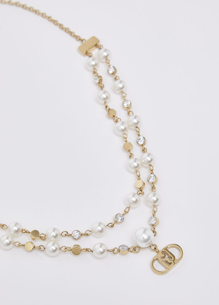 Collana con perle e charm color oro Liu Jo - medium