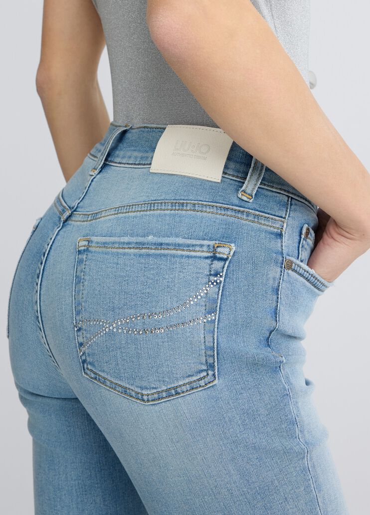 Slim cropped jeans light denim Liu Jo - large image number 2 Slim cropped jeans light denim Liu Jo - large image number 2