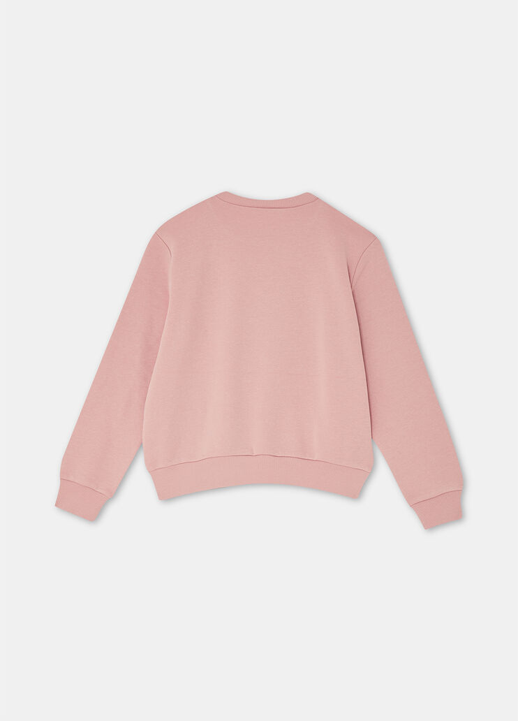 Cotton sweatshirt with logo pink Liu Jo - large image number 4 Cotton sweatshirt with logo pink Liu Jo - large image number 4