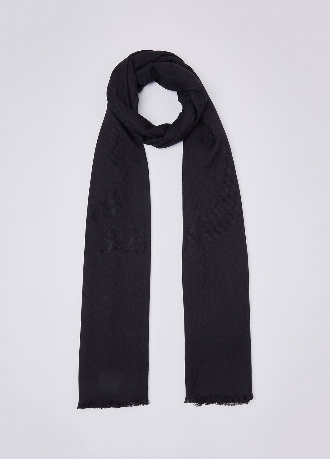 Fular con logotipo en jacquard negro Liu Jo - large image number 1