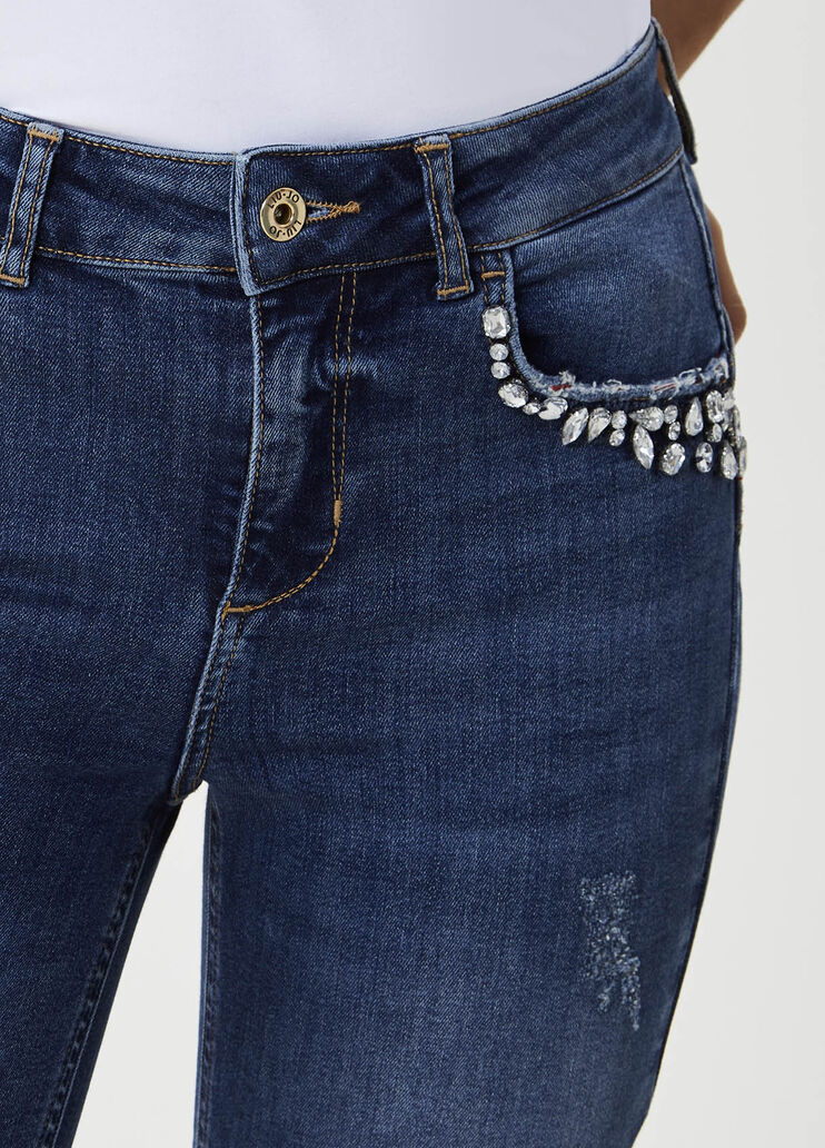 Skinny jeans with gemstones Blue Liu Jo - large image number 2 Skinny jeans with gemstones Blue Liu Jo - large image number 2