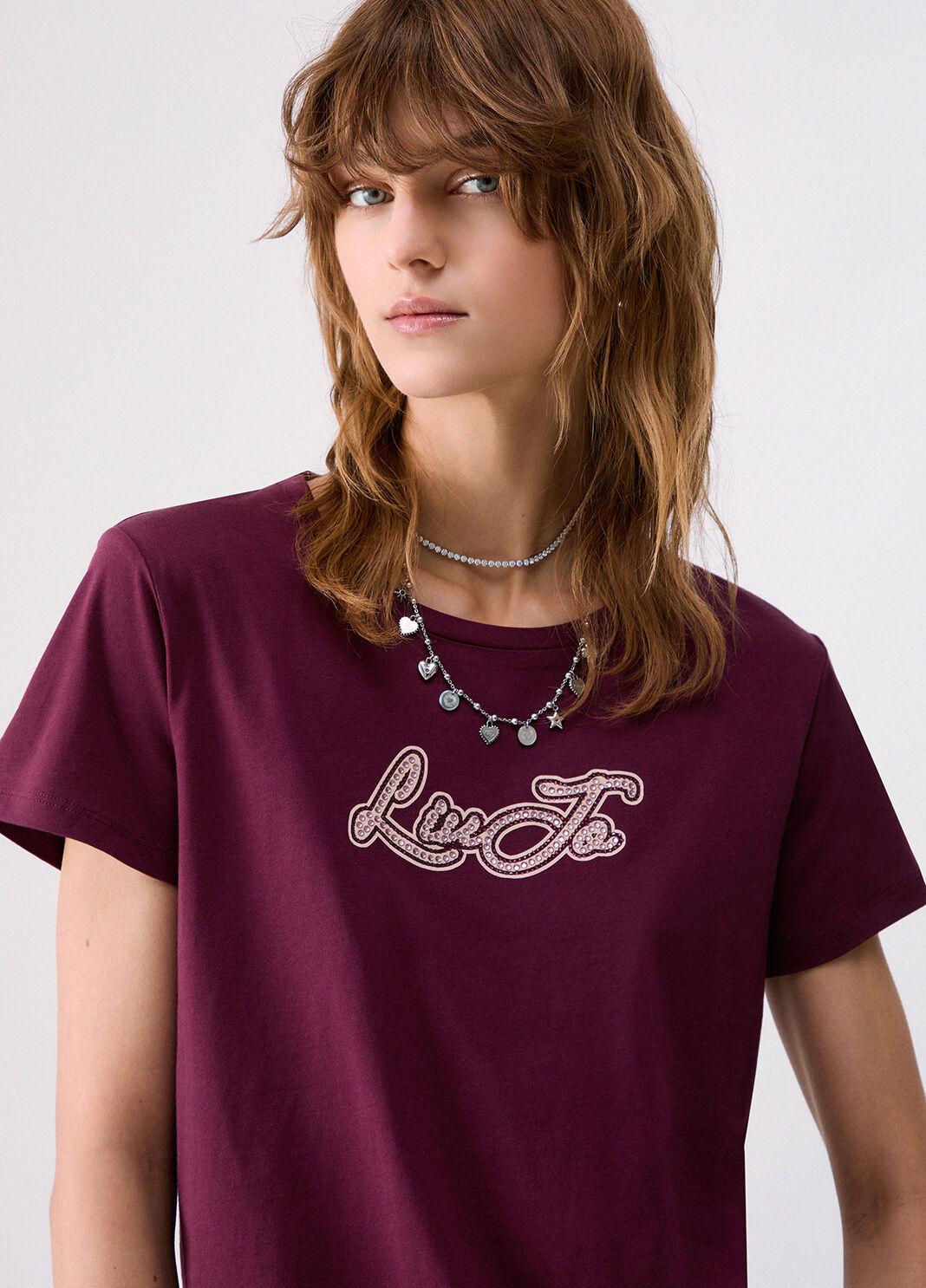 T-shirt en jersey avec logo  Liu Jo - large image number 2