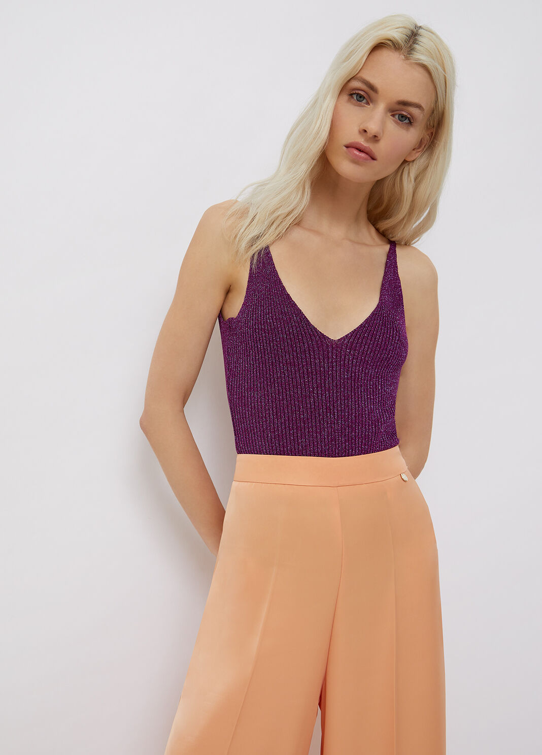 Body aus Lurex Violett Liu Jo - large image number 0