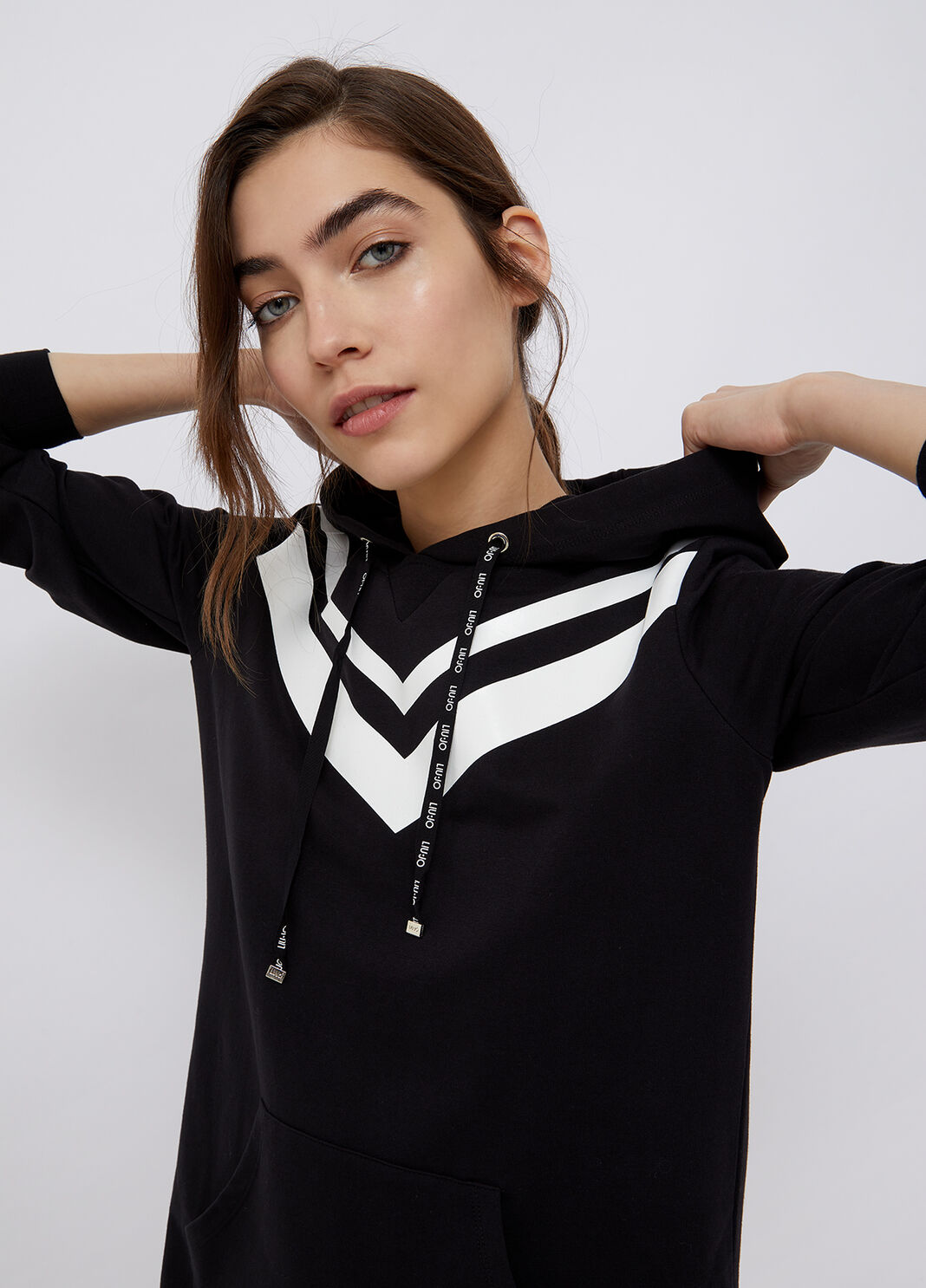 Vestito Liu Jo Better con cappuccio nero Liu Jo - large image number 2