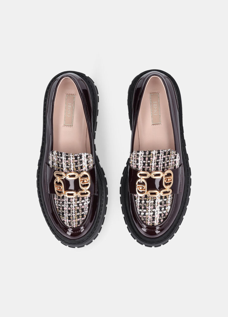 Loafer mit Bouclé-Einsatz Amarone-Rot Liu Jo - large image number 3 Loafer mit Bouclé-Einsatz Amarone-Rot Liu Jo - large image number 3
