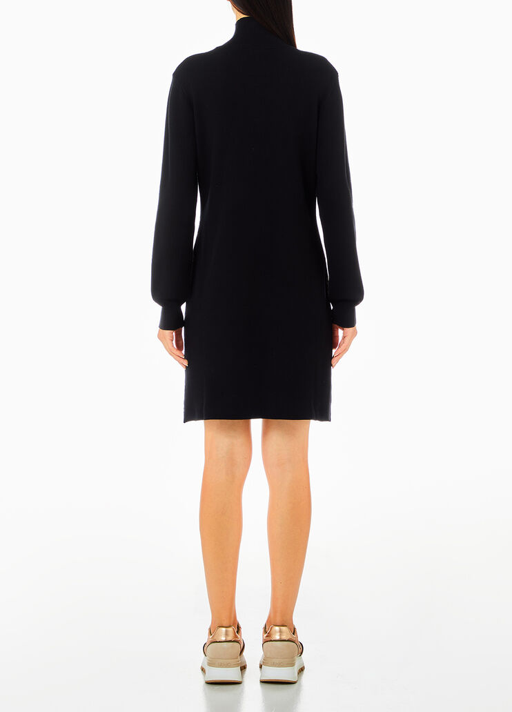 Knit dress with logo black Liu Jo - medium Knit dress with logo black Liu Jo - medium