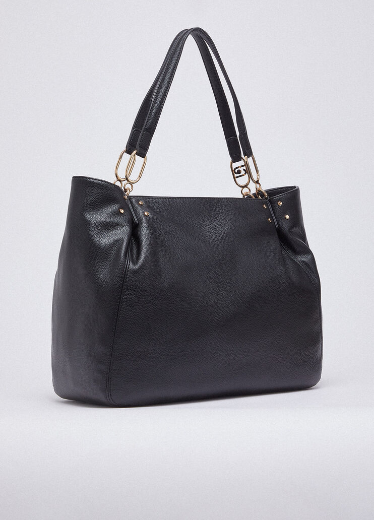 Sac porté épaule format moyen noir Liu Jo - large image number 2