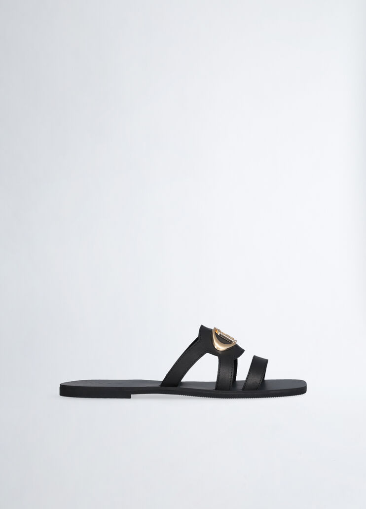 Flat sandals with logo black Liu Jo - medium Flat sandals with logo black Liu Jo - medium