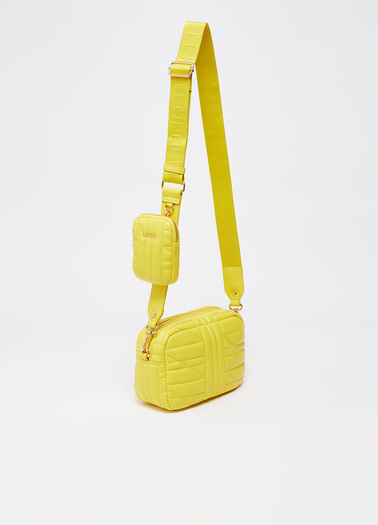 Sac à bandoulière format moyen matelassé jaune cédrat Liu Jo - large image number 3