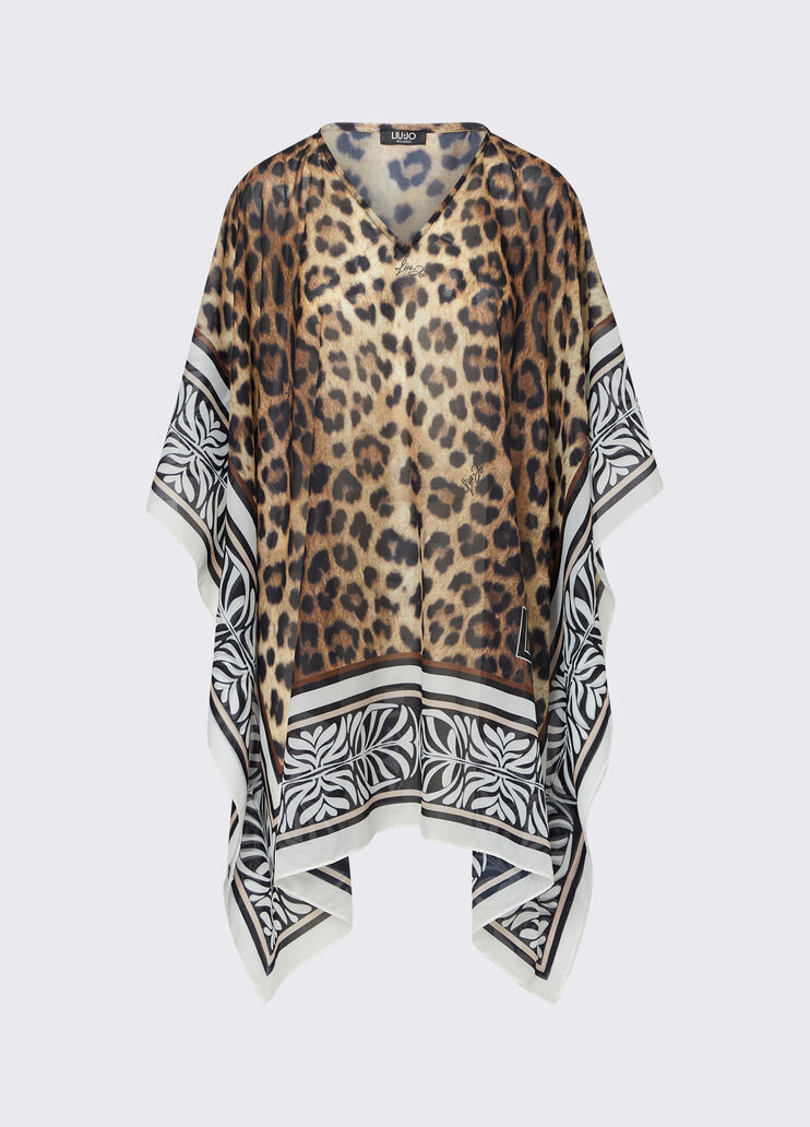 Kaftan aus bedrucktem Chiffon Animalier Liu Jo - medium