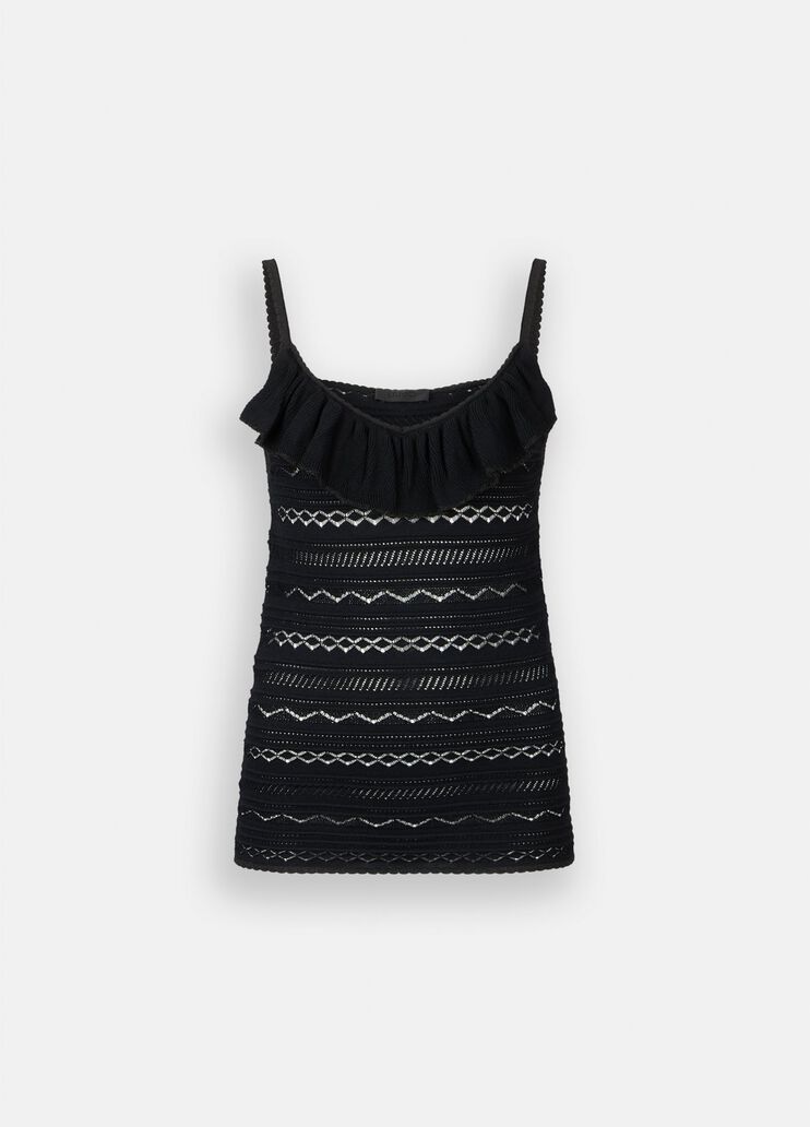 Ажурный трикотажный топ черный Liu Jo - large image number 6