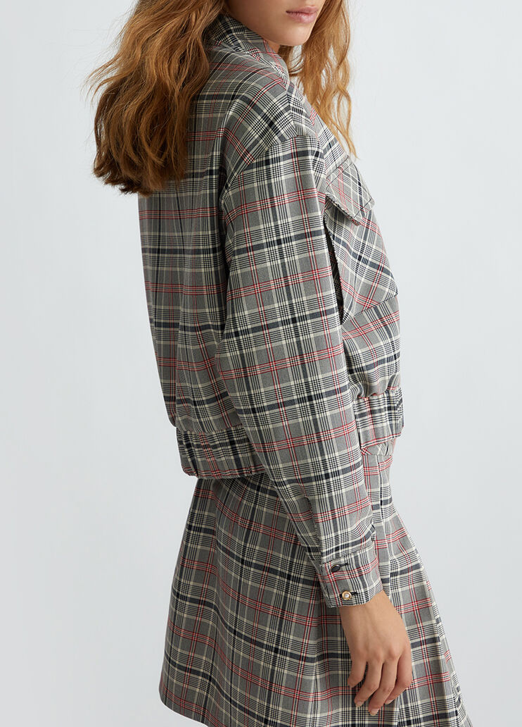 Veste courte en tartan beige Liu Jo - large image number 2