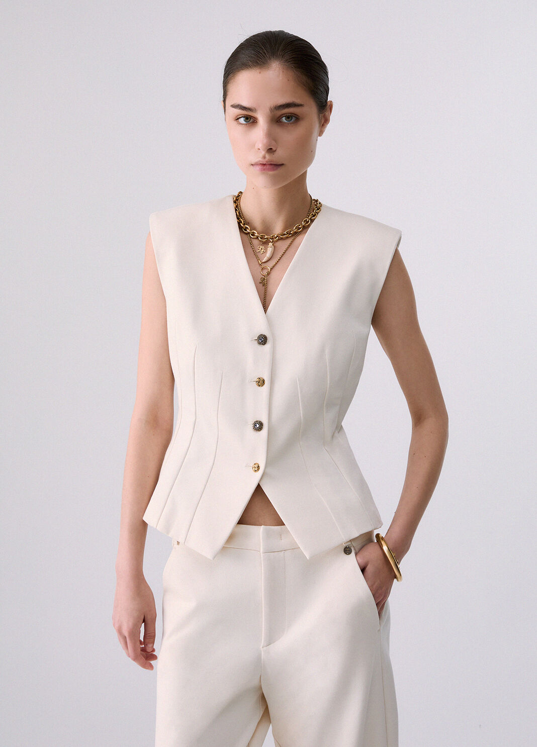 Milano stitch vest white Liu Jo - large image number 0