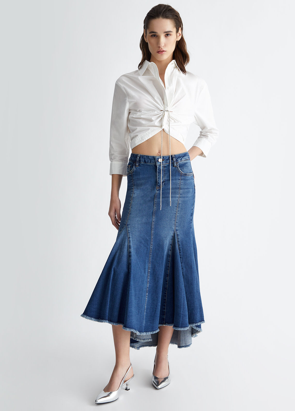 Gonna lunga in denim