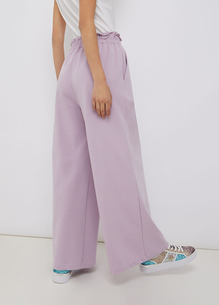Plush Palazzo trousers lilac Liu Jo - large image number 1 Plush Palazzo trousers lilac Liu Jo - large image number 1