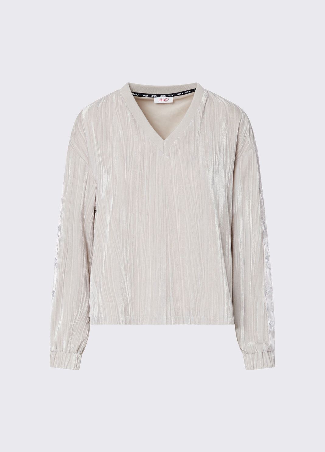 Sweatshirt aus Samt crinkle Wei&szlig; Liu Jo - large image number 6
