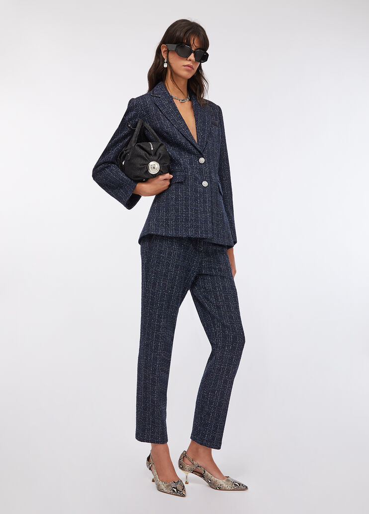 Bouclé trousers blue Liu Jo - large image number 5