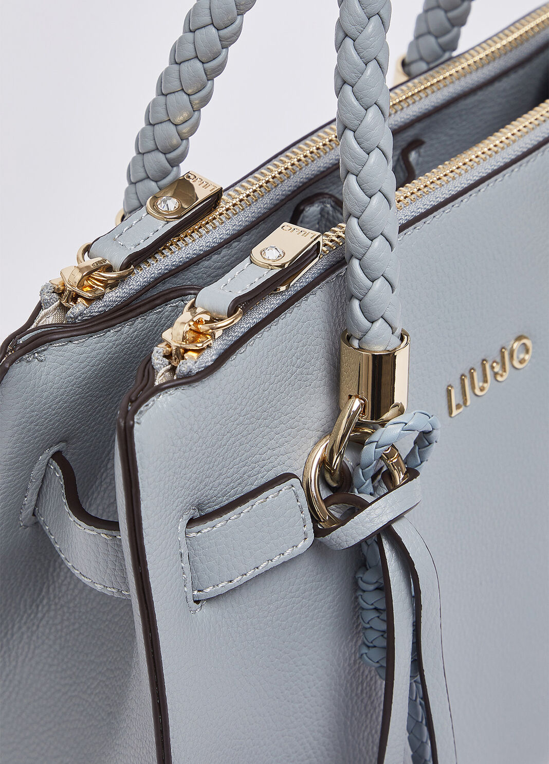 Borsa satchel piccola con charms azzurro Liu Jo - large image number 4