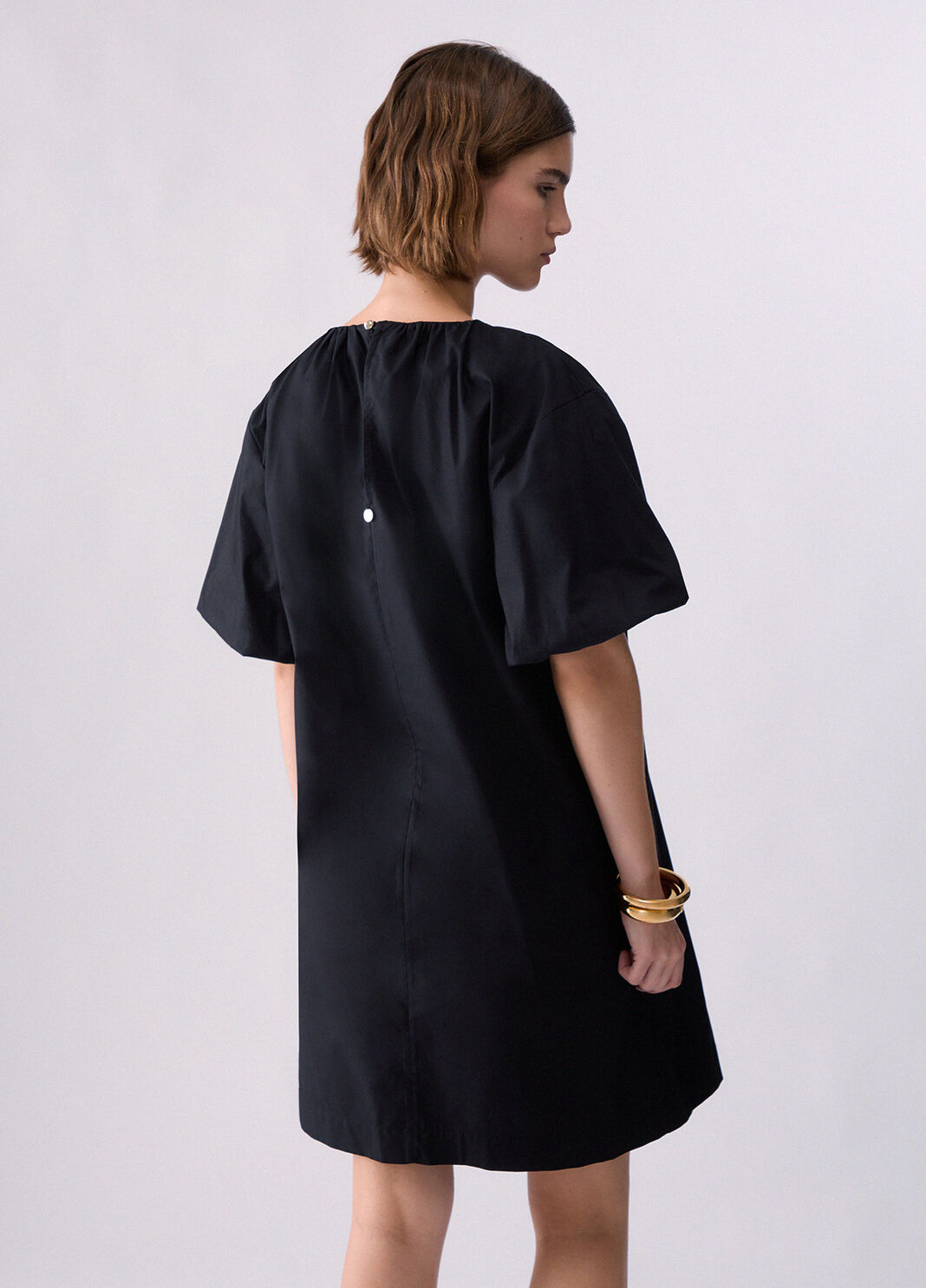 Short poplin dress black Liu Jo - large image number 1