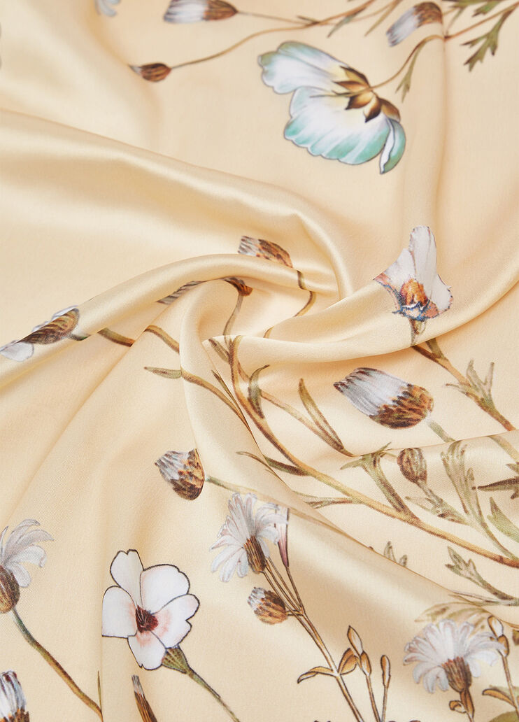 Foulard &agrave; fleurs abricot Liu Jo - medium