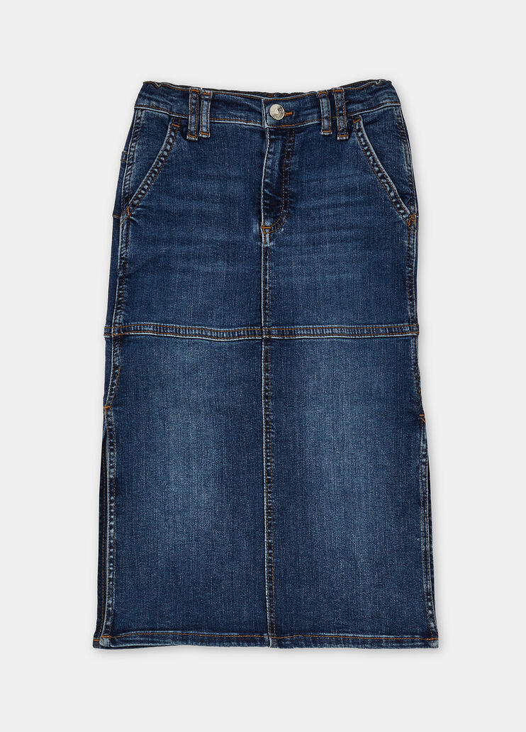 Denim midi skirt dark blue denim Liu Jo - large image number 2