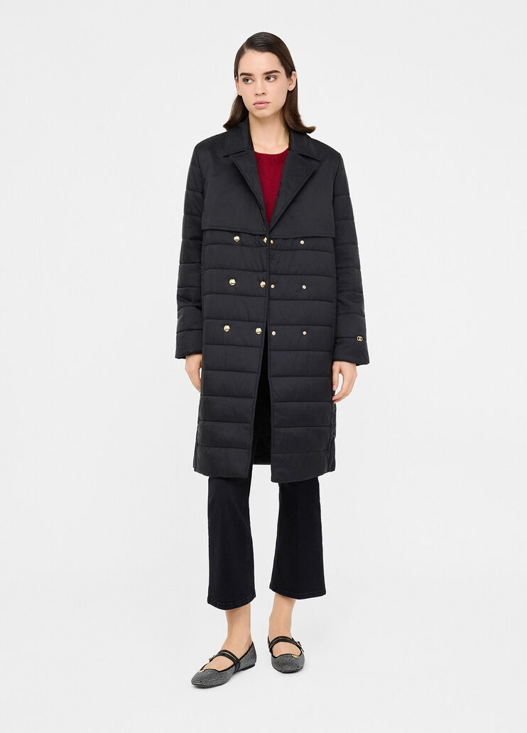 Long padded jacket black Liu Jo - large image number 3