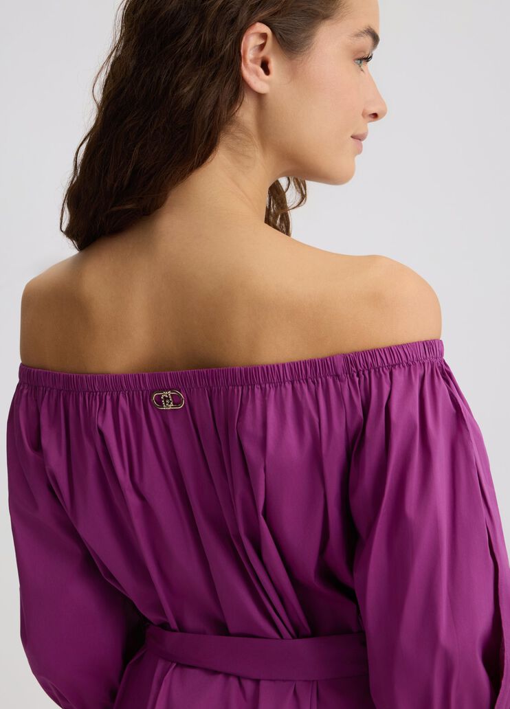 Cotton dress purple Liu Jo - large image number 4 Cotton dress purple Liu Jo - large image number 4