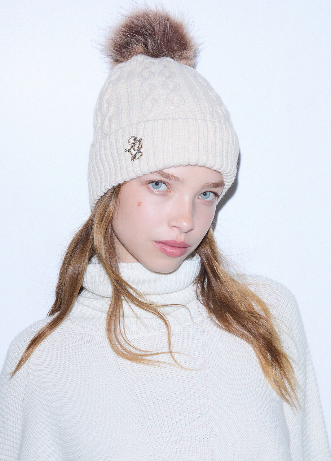Knitted Hat with Pom-Pom butter Liu Jo - large image number 0