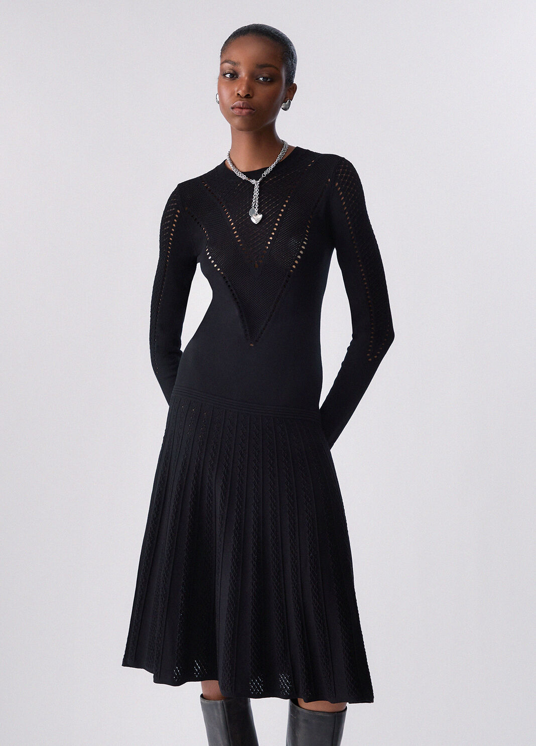 Knit Midi Dress black Liu Jo - large image number 0
