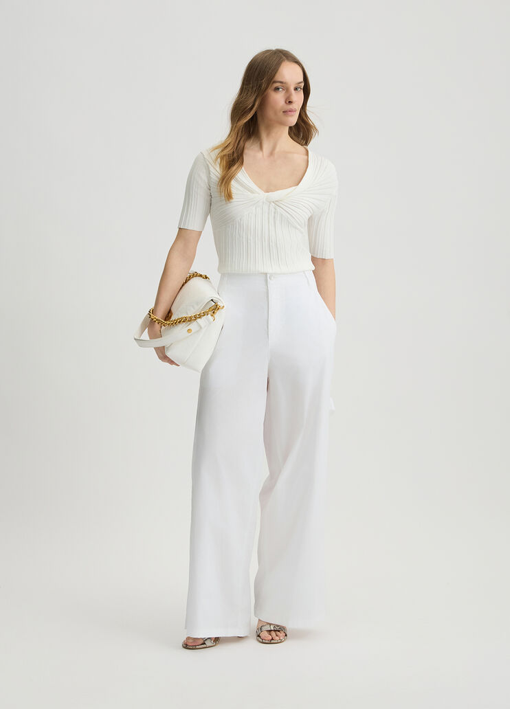 Flared cotton trousers white Liu Jo - medium Flared cotton trousers white Liu Jo - medium