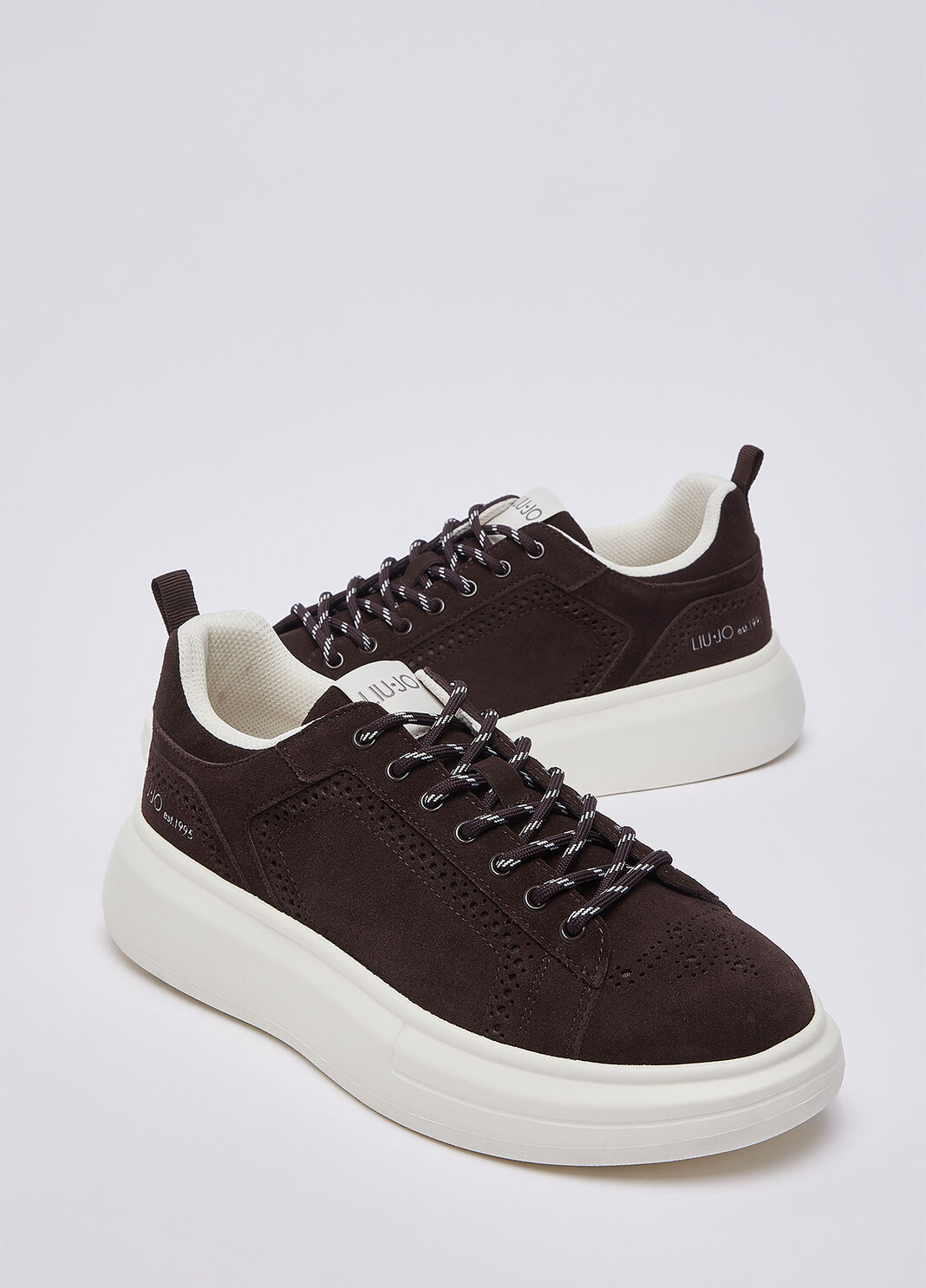 Suede platform sneakers dark brown Liu Jo - large image number 6