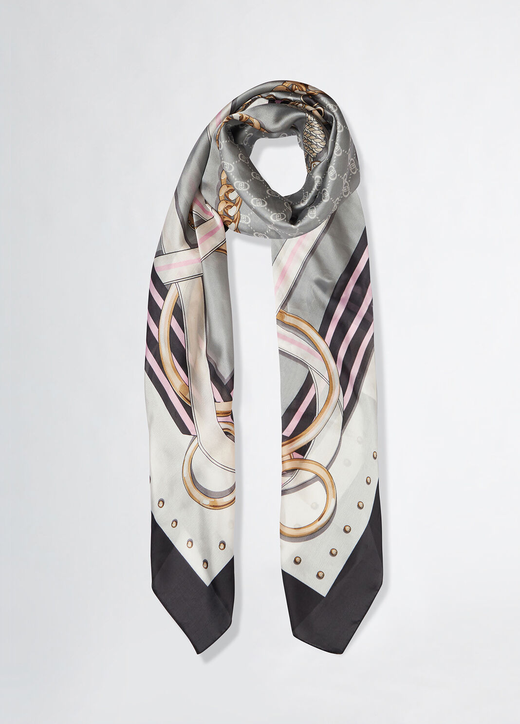 Foulard a righe nero Liu Jo - large image number 2
