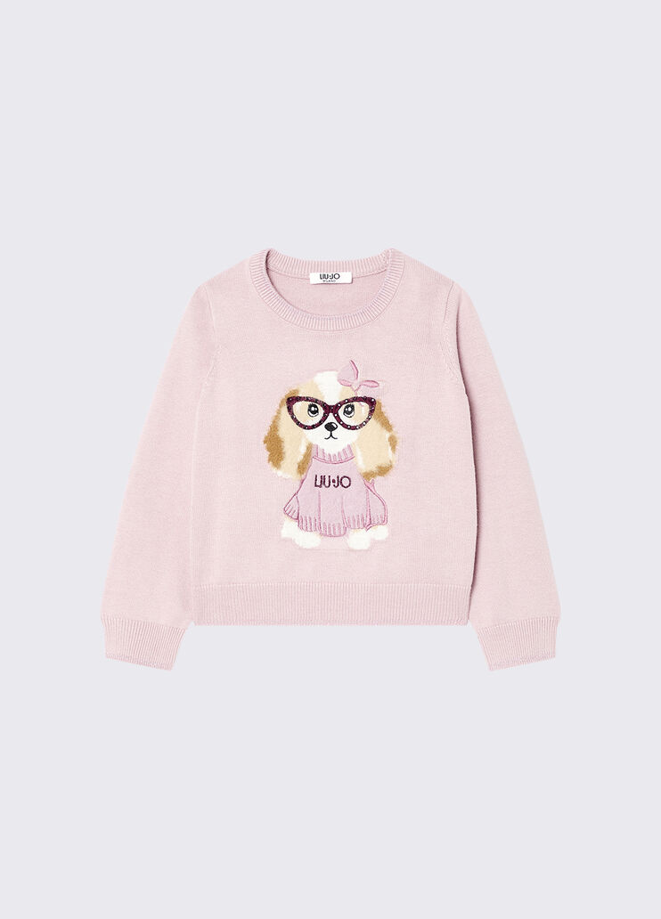 Maglia jacquard rosa Liu Jo - medium