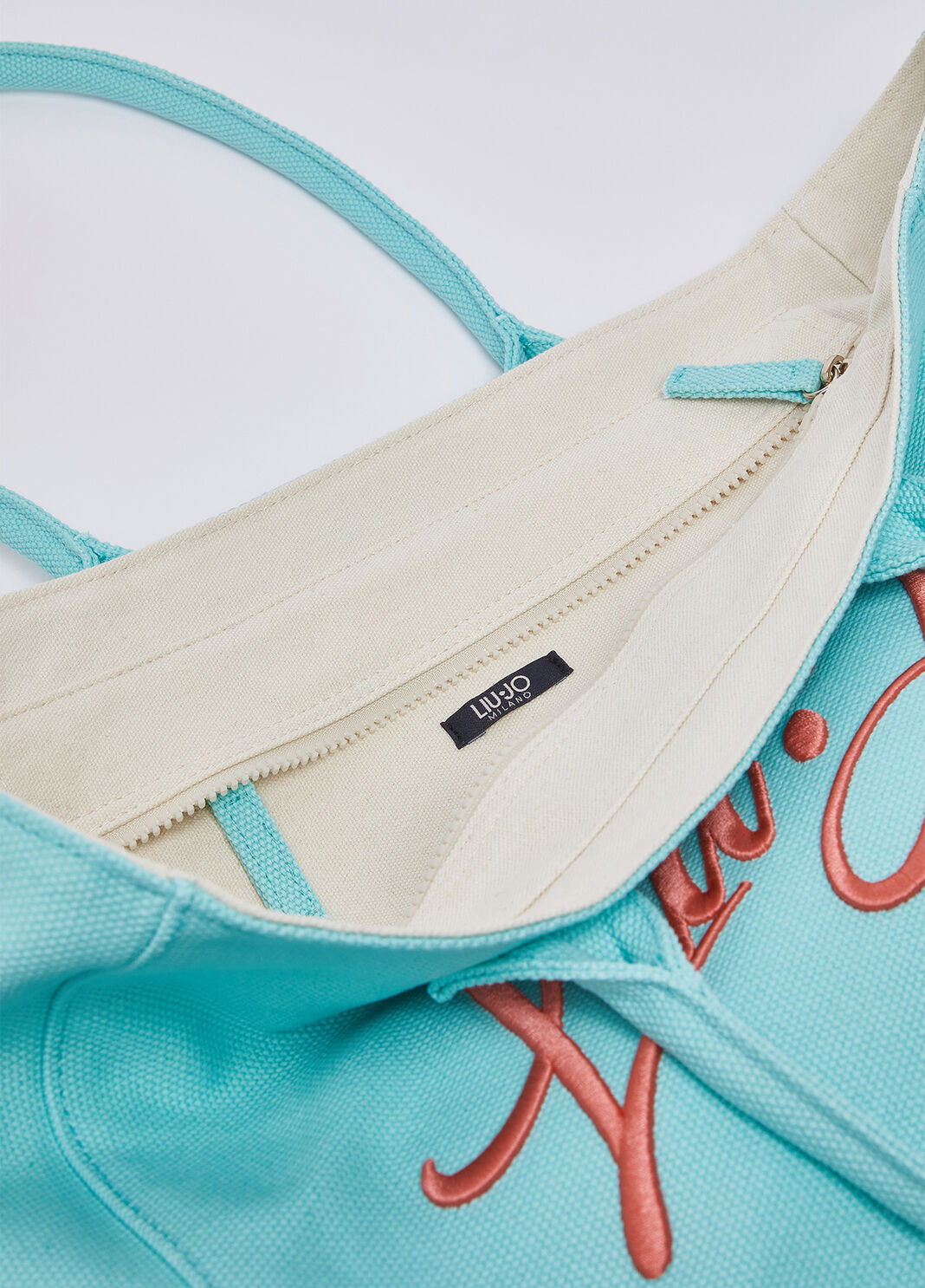 Large tote bag with foulard light blue Liu Jo - large image number 6