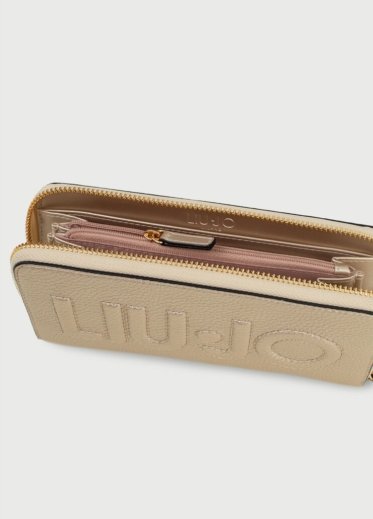 Cartera grande con logotipo Dorado claro Liu Jo - large image number 3